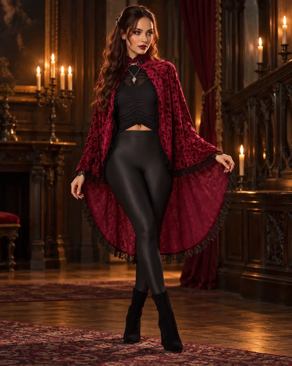 Classic Vampire complete costume and styling details