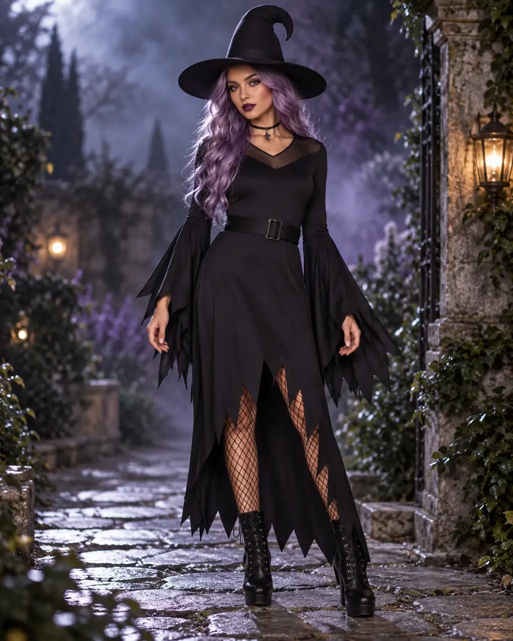 Classic Witch complete costume and styling details