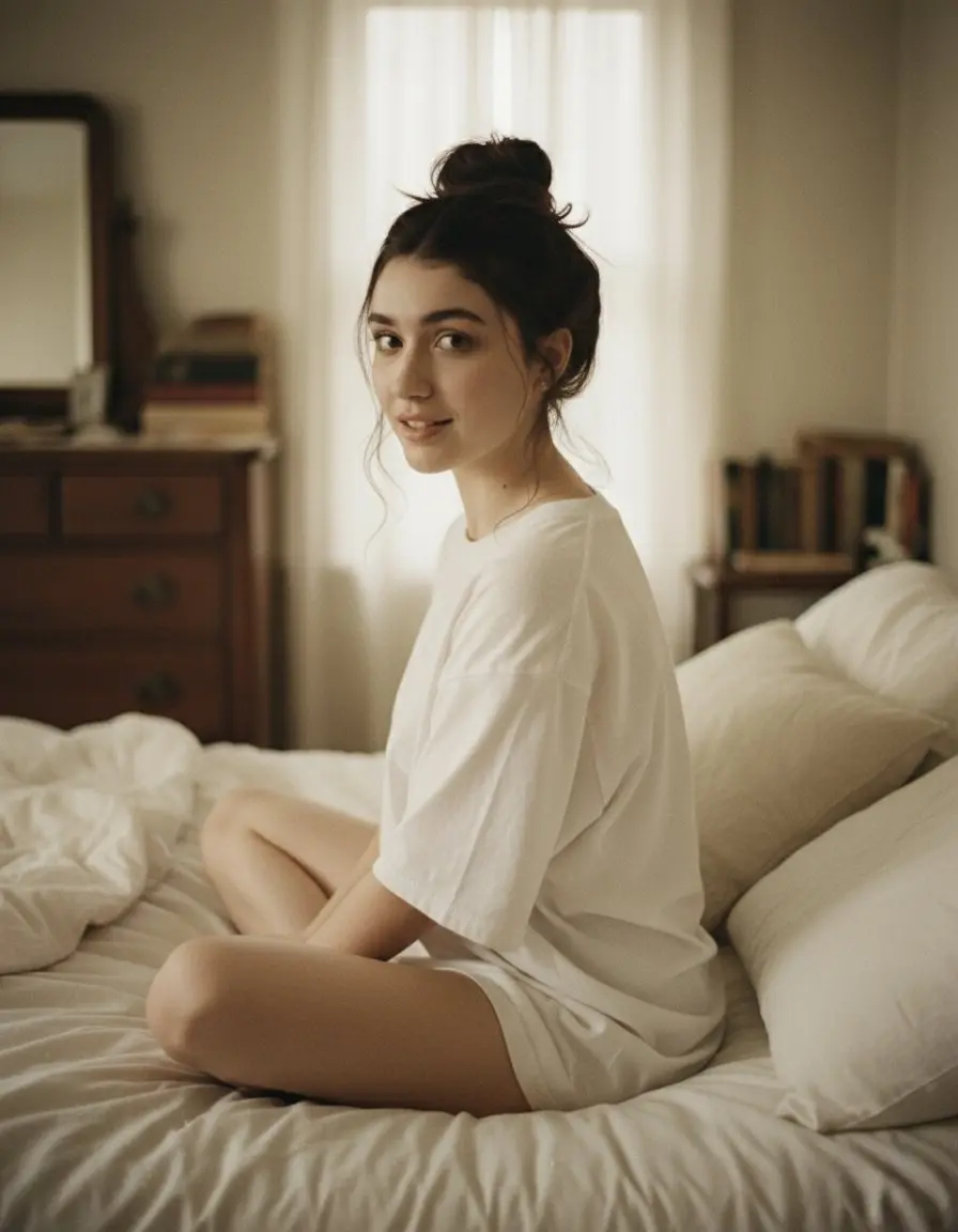 AI generated warm morning portrait