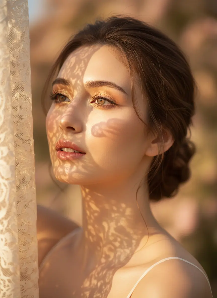 AI generated golden hour portrait
