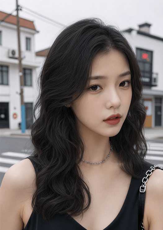 Qwen Image 2.1 修改发型后的人像